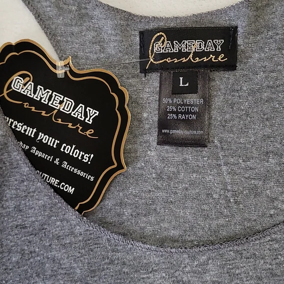 NEW Dallas Mavericks NBA Gameday Couture Womens Racerback Tank Heather Grey Medm - Picture 11 of 11